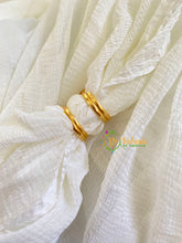 Premium AD Stone Toe Rings -White-G10019